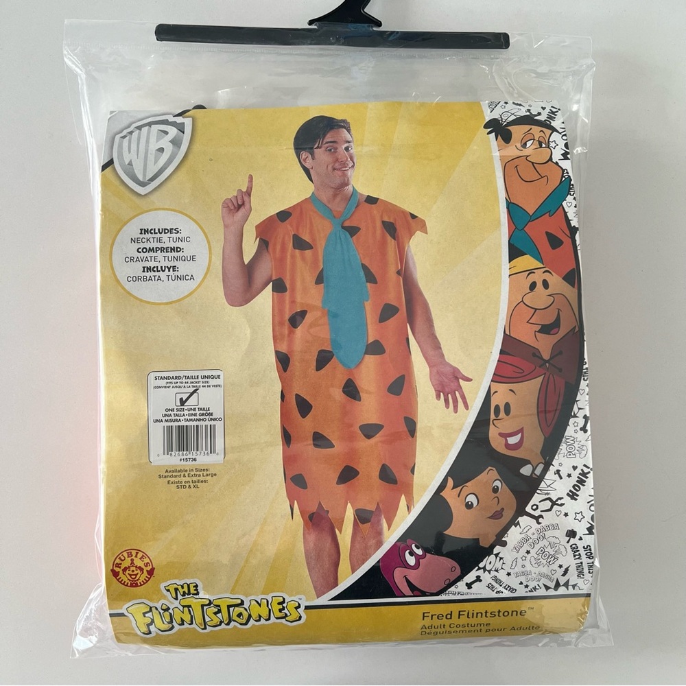 Preowned LIKE NEW Flintstones Fred Flintstone Halloween Costume, Size Adult Std